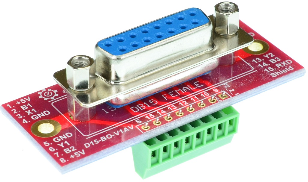 DB15 Female game port vertical connector Breakout Board